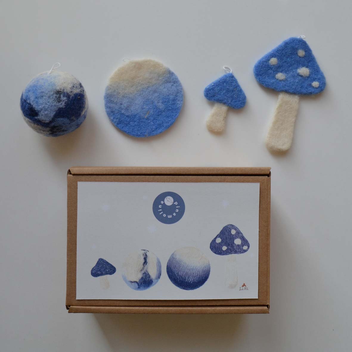 Set addobbini natalizi - blu