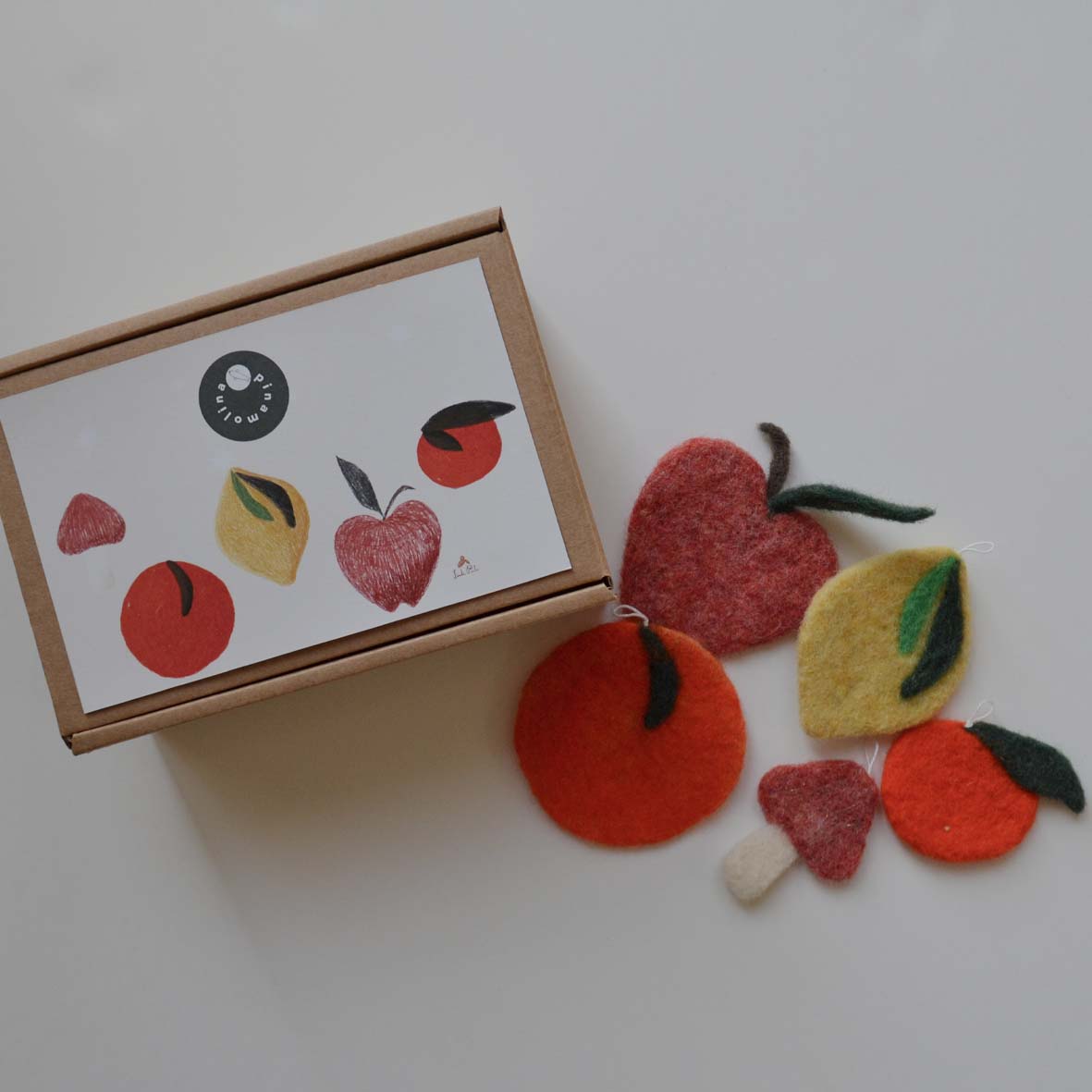 Set addobbini natalizi - Fruttini e funghetto