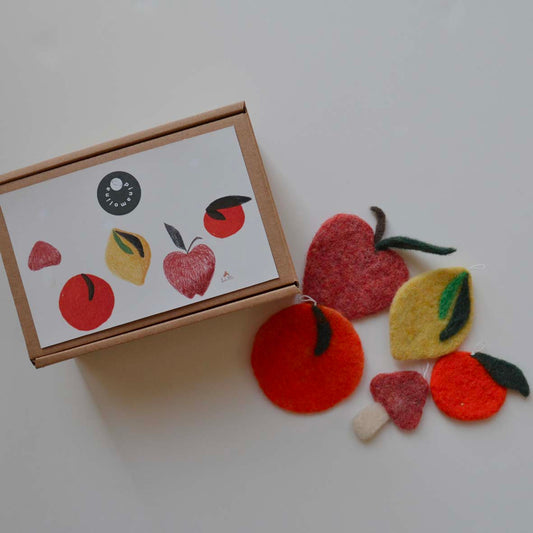 Set addobbini natalizi - Fruttini e funghetto