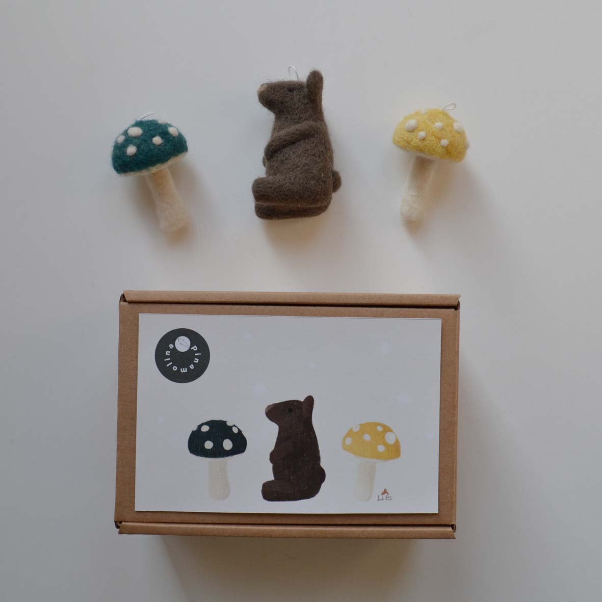 Set addobbini natalizi - orso nel bosco