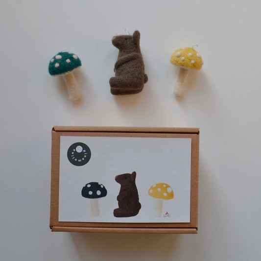 Set addobbini natalizi - orso nel bosco