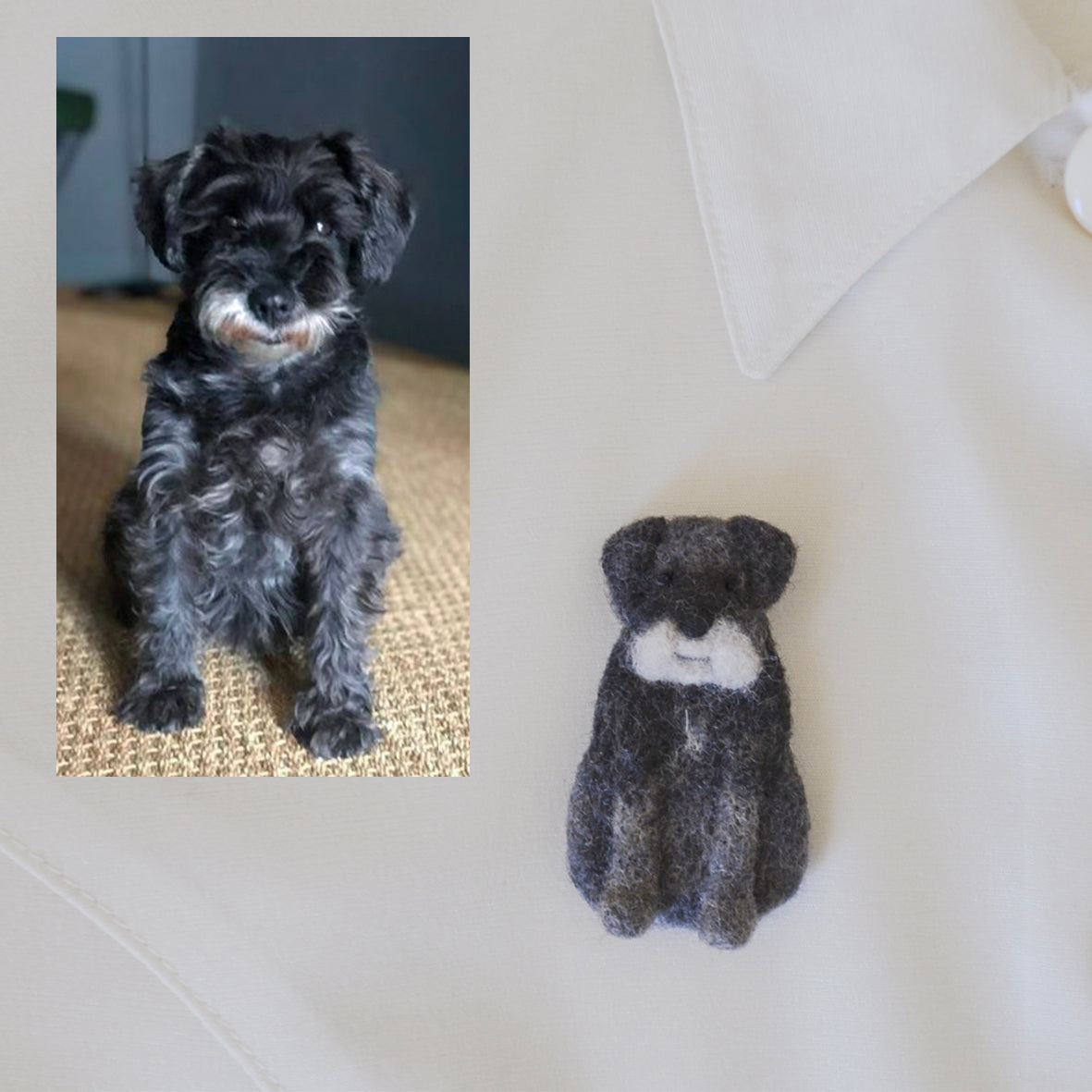 Spilletta pet portrait personalizzato
